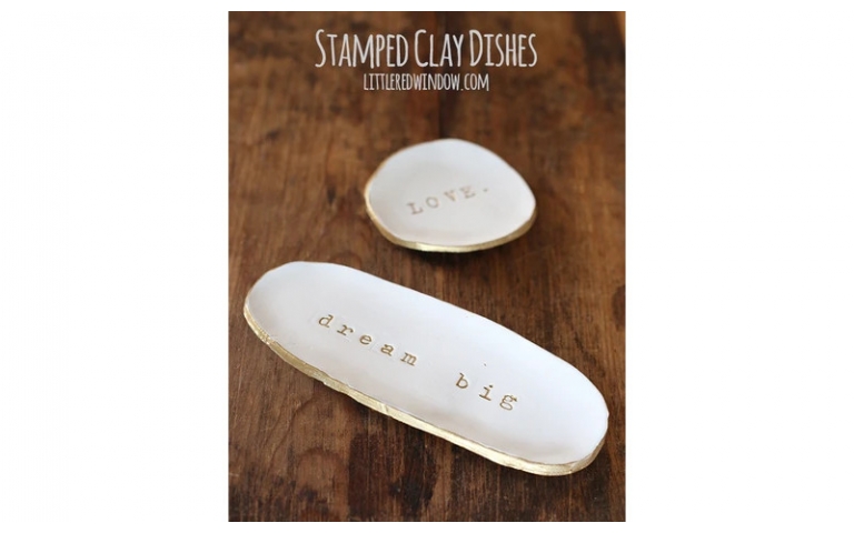 Stamped Clay Trinket Dishes